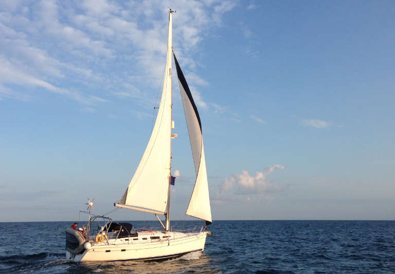 Peyto under sail